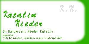 katalin nieder business card